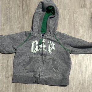 4/$30 GAP Heather Grey Sweater with Green Lining
